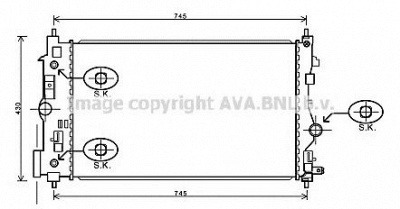 AVA QUALITY COOLING ol2547 -  Радиатор, охлаждение двигателя